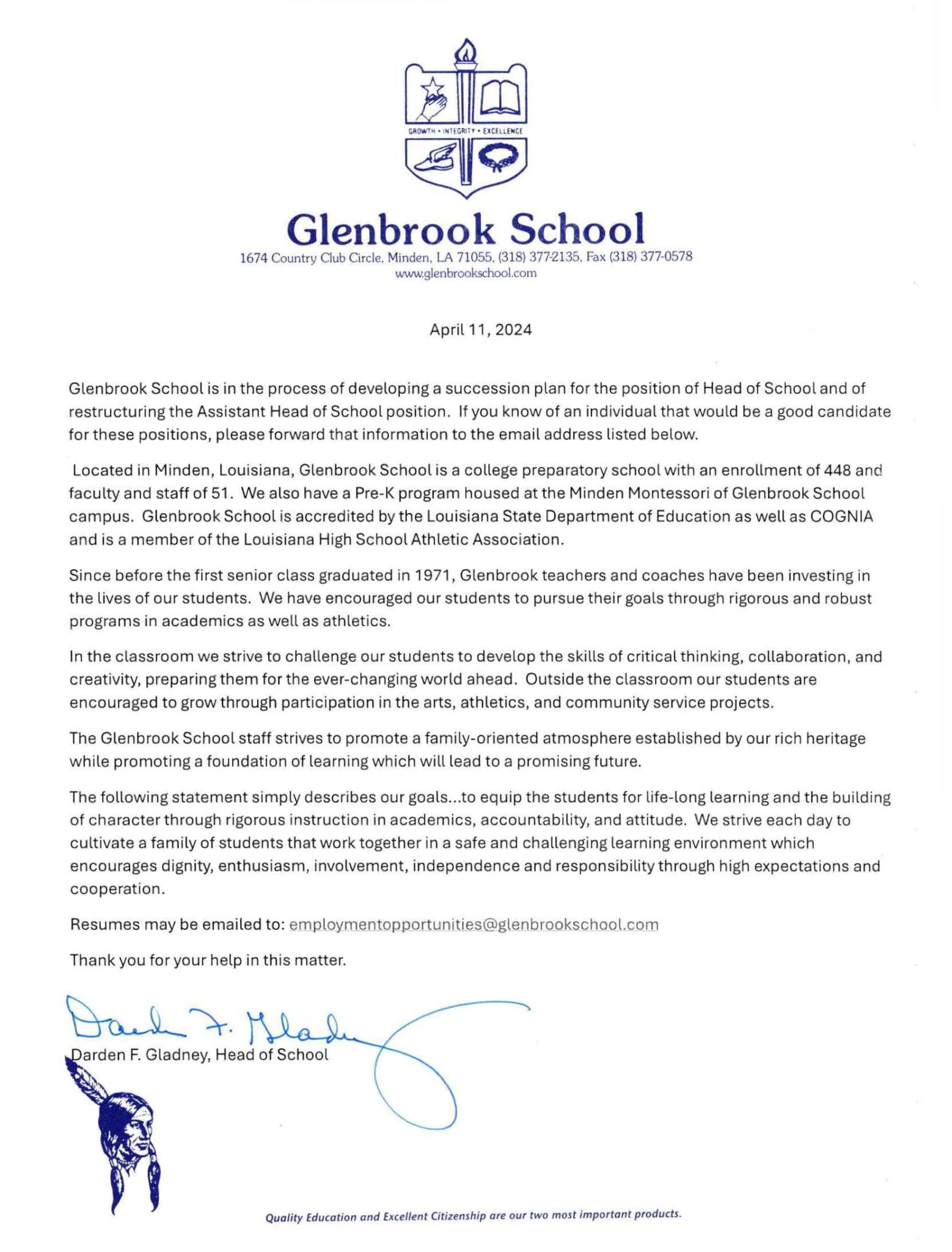 Glenbrook School Employment Opportunities Glenbrook School
